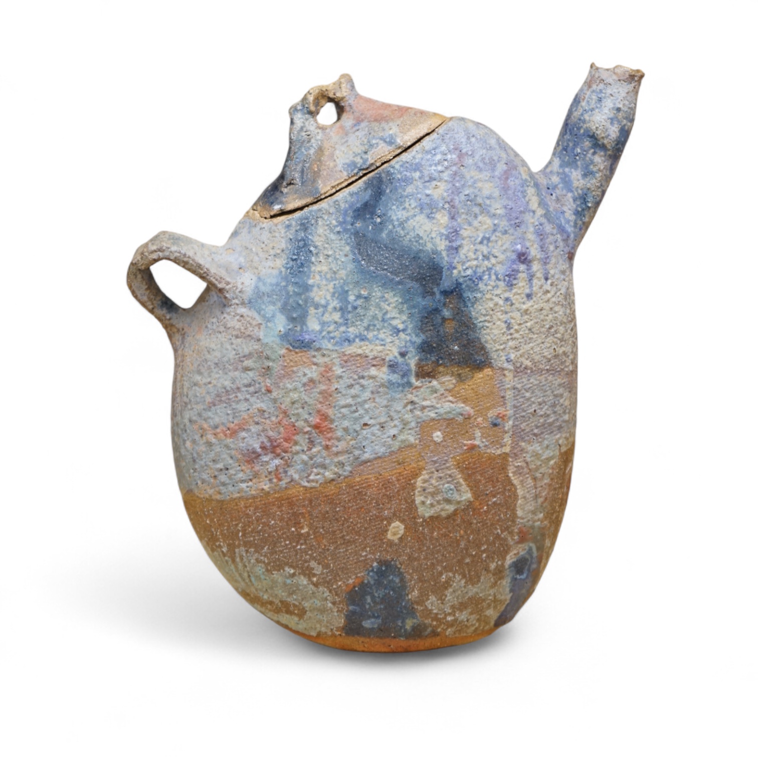 Julia Cardnell, a Studio pottery lidded teapot, 20cm